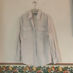 Joanna Button-Up Shirt, Size S, White